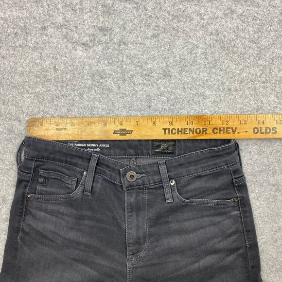 AG jeans women’s 25 THE FARRAH SKINNY ANKLE  black faded Y2K punk Emo rock 24/27 - Picture 10 of 11